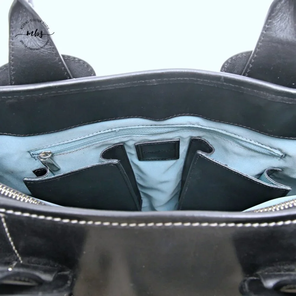 Cole Haan Contrast Stitch‎ Leather Large Tote - Picture 13 of 15